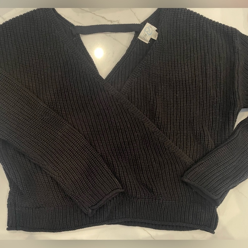 Jun & Ivy Women's Sweater Black Size L